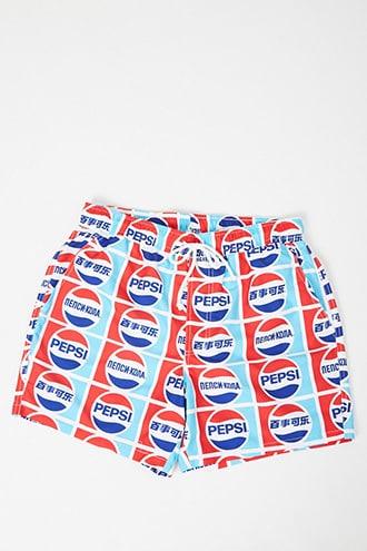 Forever21 Pepsi Print Drawstring Shorts