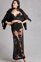 Forever21 Kikiriki Sheer Maxi Skirt Set