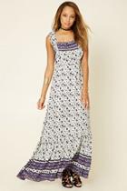 Forever21 Ruffled Floral Print Maxi Dress