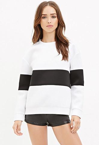 Forever21 Colorblock Padded Mesh Sweatshirt