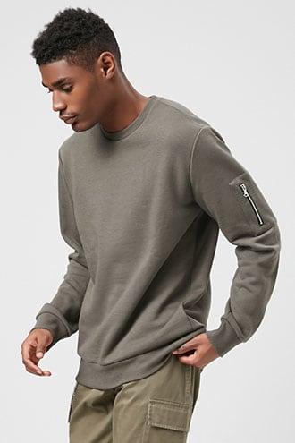 Forever21 Zip Pocket Sweatshirt