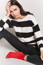 Forever21 Frayed Stripe Sweater