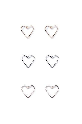 Forever21 Cutout Heart Earring Set