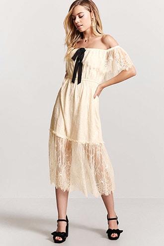 Forever21 Contemporary Eyelash Lace Dress
