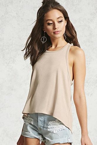 Forever21 Ribbed Trapeze-hem Tank