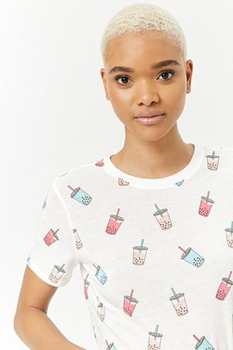 Forever21 Boba Tea Graphic Tee
