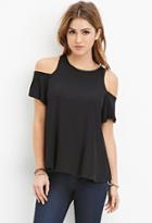Forever21 Women's  Open-shoulder Top (black)