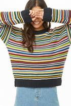 Forever21 Multicolored Drop-shoulder Sweater