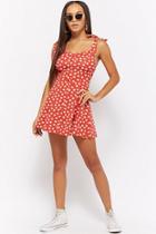 Forever21 Mock Button Fit & Flare Mini Dress