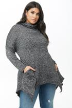 Forever21 Plus Size Marled Cowl Neck Top