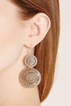 Forever21 Filigree Circle Drop Earrings