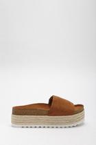 Forever21 Dirty Laundry Espadrille Flatform Slide Sandals