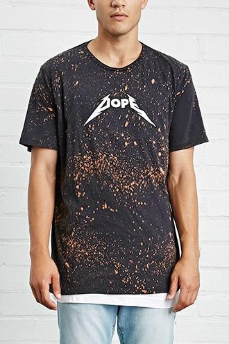 21 Men Men's  Dope Bleach Dye Logo Tee