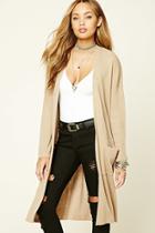 Forever21 Women's  Ribbed Knit Open-front Cardigan