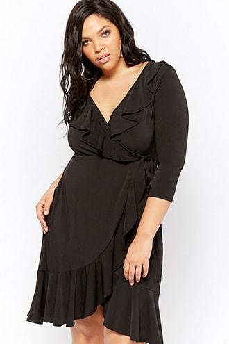 Forever21 Plus Size Ruffle Surplice Dress