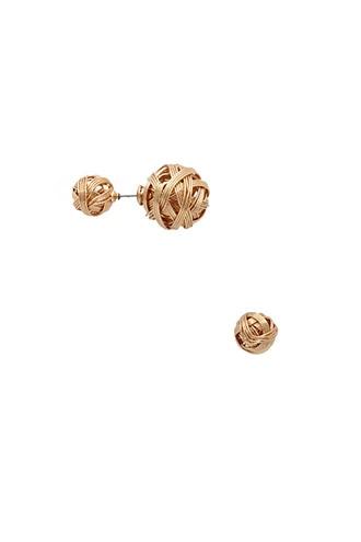 Forever21 Metallic Globe Dual Studs