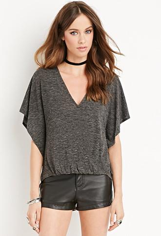 Forever21 Surplice V-neck Top