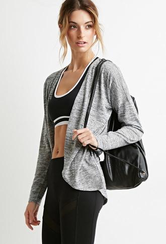 Forever21 Collarless Marled Cardigan