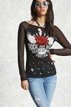 Forever21 Rock And Roll Graphic Tee