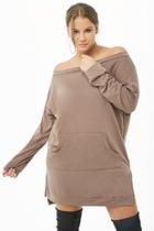 Forever21 Plus Size French Terry Off-the-shoulder Mini Dress