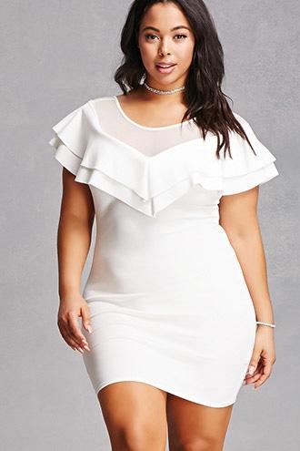 Forever21 Plus Size Flounce Bodycon Dress