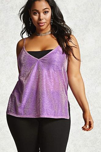Forever21 Plus Size Metallic V-neck Cami