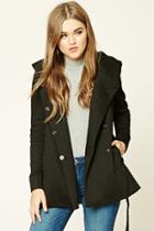 Forever21 Women's  Hooded Button-front Jacket