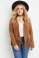 Forever21 Plus Genuine Suede Fringed Jacket