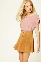 Forever21 Women's  Dusty Pink Classic Boxy Top