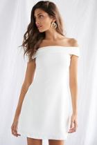 Forever21 Off-the-shoulder Pleated Mini Dress