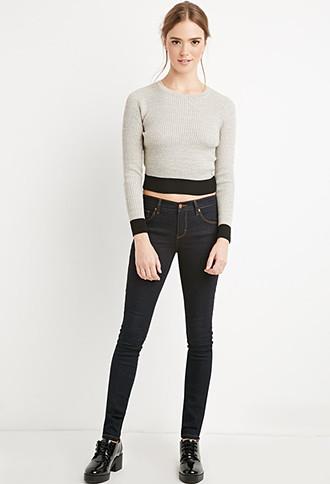 Forever21 Plus Women's  Classic Skinny Jeans (indigo)