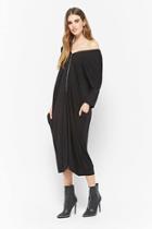 Forever21 Zip-up Dolman Sleeve Dress