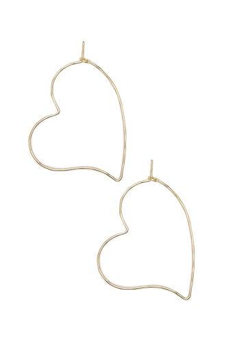 Forever21 Heart-shaped Cutout Earrings