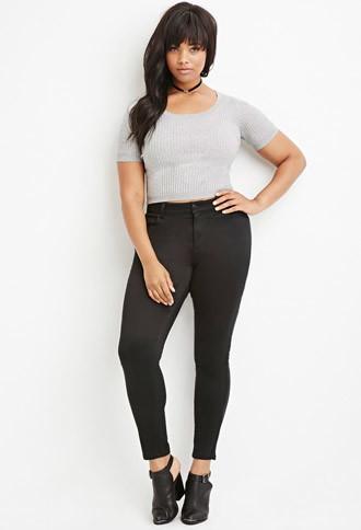 Forever21 Plus Women's  Black Plus Size Classic Skinny Jeans