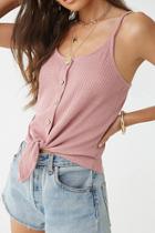 Forever21 Ribbed Tie-front Cami