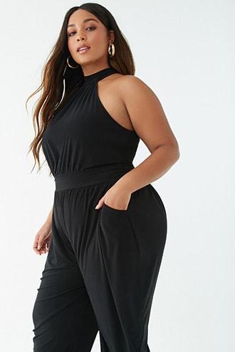 Forever21 Plus Size Ruched Harem Jumpsuit