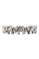 Forever21 B.silver Elephant Stretch Bracelet