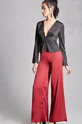 Forever21 Satin Palazzo Pants