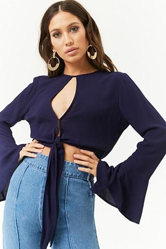 Forever21 Double Keyhole Crop Top