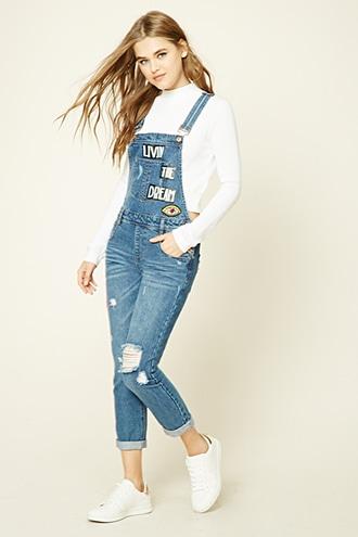 Forever21 Women's Livin The Dream Overalls