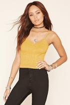 Forever21 Women's  Mustard Sweater Knit Cami