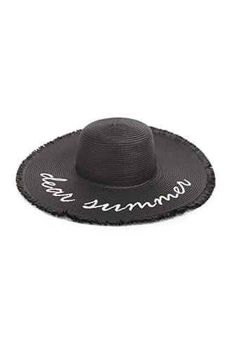 Forever21 Dear Summer Graphic Straw Hat