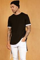 Forever21 Punk Rock Drawstring Layer Shirt