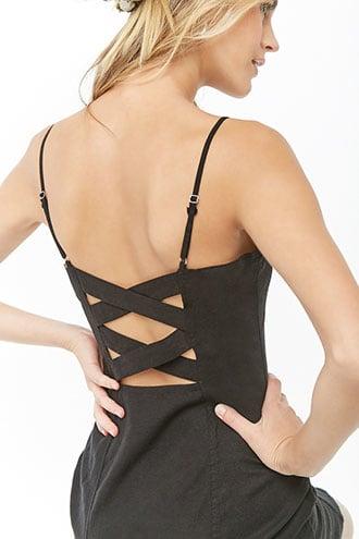 Forever21 Linen-blend Crisscross Mini Dress