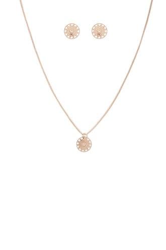 Forever21 Filigree Earrings And Necklace Set