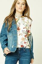 Forever21 Floral Print Boxy Tee