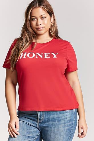Forever21 Plus Size Honey Graphic Tee