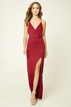 Forever21 Women's  Surplice Front Maxi Dress