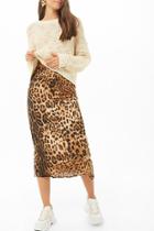 Forever21 Leopard Print Midi Skirt