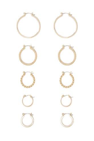 Forever21 Ridged Hoop Earring Set